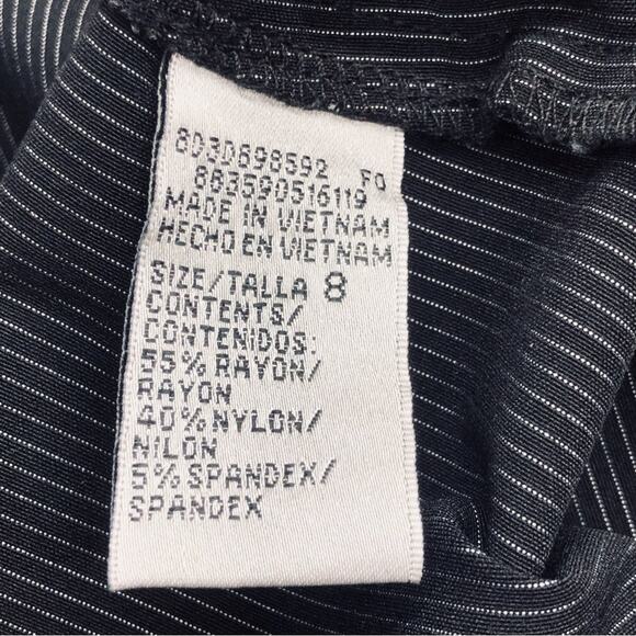 Harve Benard Office Siren Y2k Black White Pin Stripe 2 Piece Suit Blazer Skirt - Picture 8 of 16